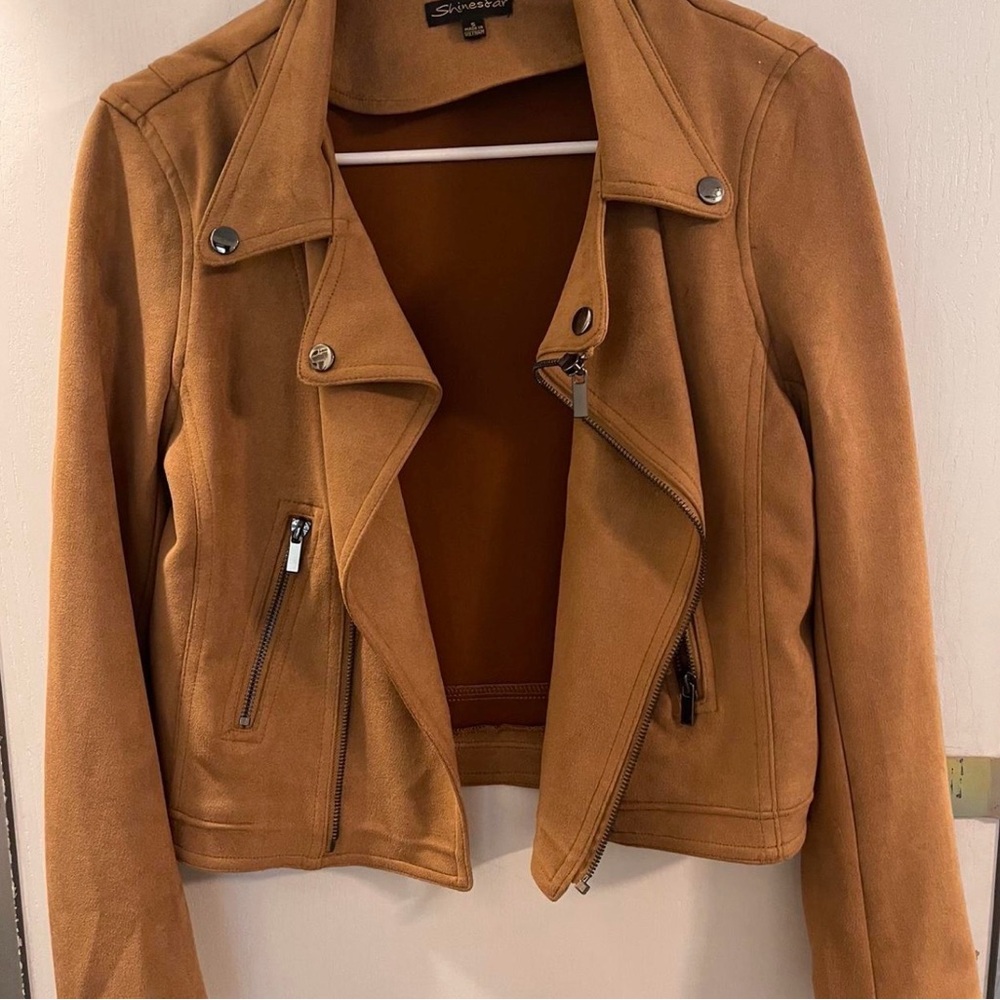 Shinestar Tan Suede Jacket